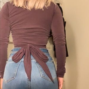 LULULEMON TIED TO IT WRAP, PURPLE, SIZE 4